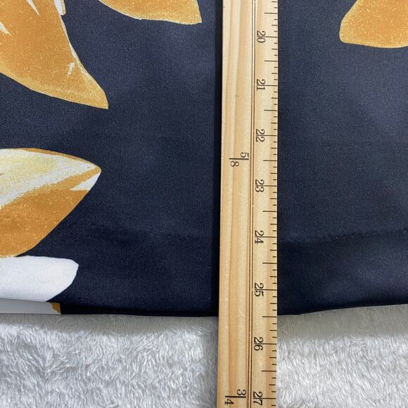 New York &‎ Company Stretch Floral Pencil Skirt Women S Black Gold Career NWT - Picture 6 of 8